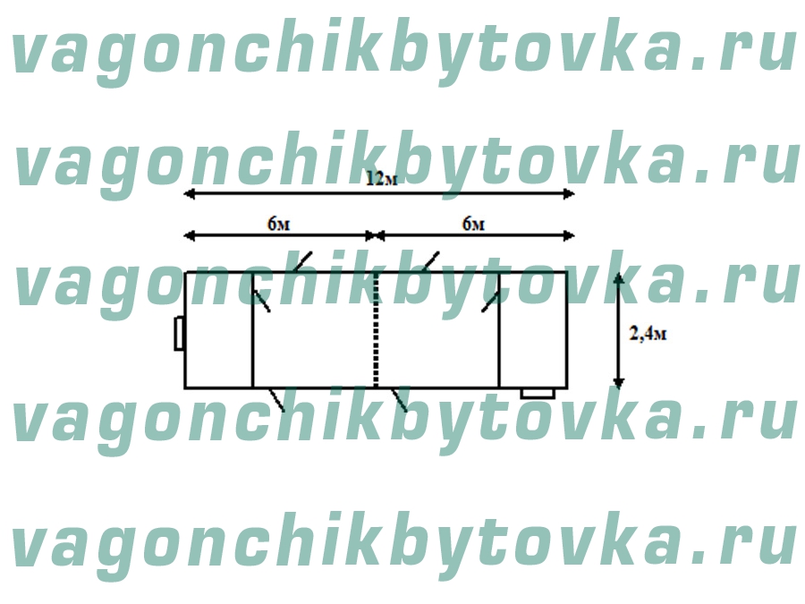 Модульный офис из 2-х шт БК 6м